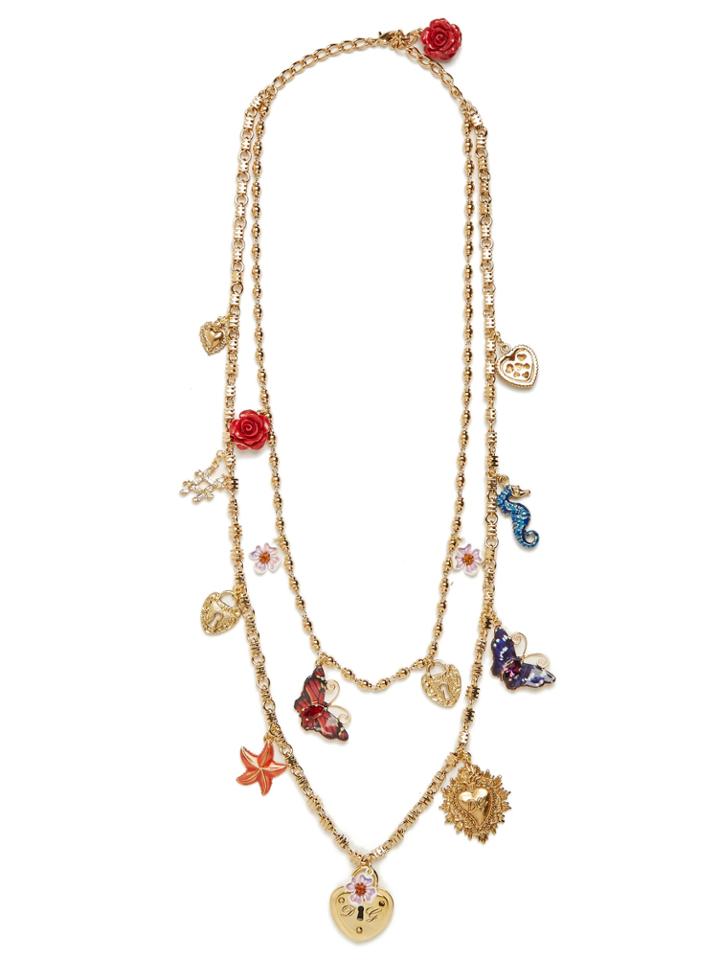 Dolce & Gabbana Charm-embellished Double-chain Necklace