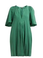 Matchesfashion.com Three Graces London - Prudence Cotton Cheesecloth Dress - Womens - Green