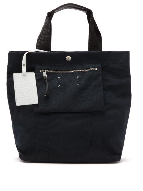 Matchesfashion.com Maison Margiela - Reversible Cotton Canvas Tote - Mens - Navy Multi