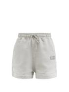 Matchesfashion.com Ganni - Software Organic Cotton-blend Track Shorts - Womens - Light Grey