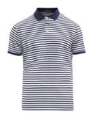 Matchesfashion.com Polo Ralph Lauren - Striped Logo Embroidered Cotton Polo Shirt - Mens - Navy White