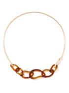 Annika Inez - Gloss Glass & 14kt Gold-filled Necklace - Womens - Brown
