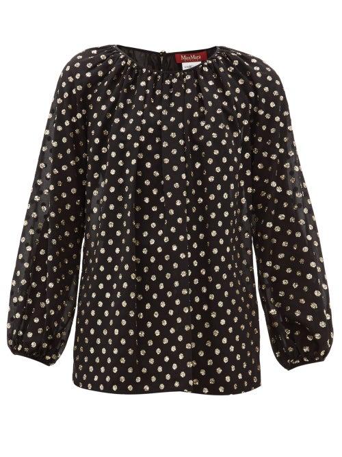 Matchesfashion.com Max Mara Studio - Giulia Blouse - Womens - Black Multi