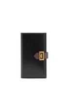 Matchesfashion.com Givenchy - Gv3 Logo-buckle Leather Bi-fold Wallet - Womens - Black Grey