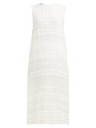 Matchesfashion.com Raey - Split Side Woven Stripe Tunic Dress - Womens - Ivory