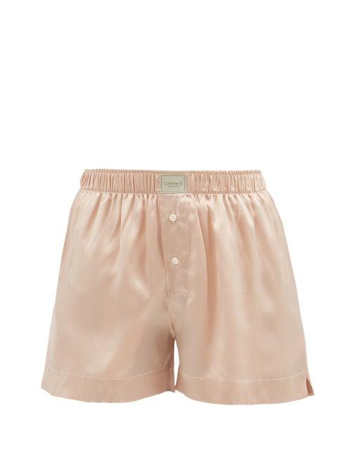 Comme Si - La Boxer Classica Silk Boxer Shorts - Womens - Pink