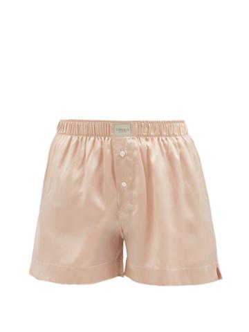 Comme Si - La Boxer Classica Silk Boxer Shorts - Womens - Pink