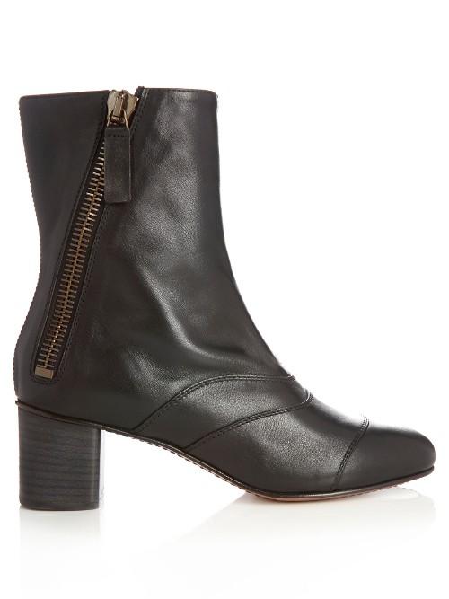 Chloé Lexie Leather Ankle Boots