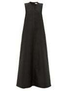 Matchesfashion.com Raey - Sleeveless Glitter-effect Trapeze Dress - Womens - Black