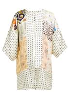 Matchesfashion.com La Prestic Ouiston - Mixed Print Silk Kimono - Womens - Cream Multi
