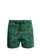 Matchesfashion.com Vilebrequin - Moorise Natural Flowers Print Swim Shorts - Mens - Green