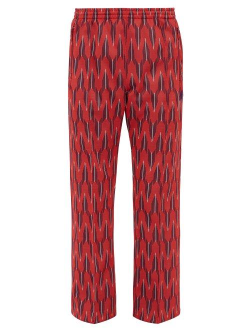 Matchesfashion.com Needles - Arrow Jacquard Technical Jersey Track Pants - Mens - Red