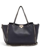 Matchesfashion.com Valentino - Rockstud Medium Leather Tote Bag - Womens - Navy