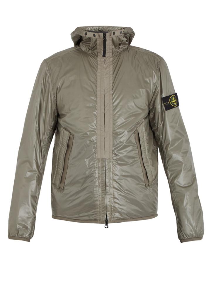 Stone Island Logo-patch Shell Hooded Jacket