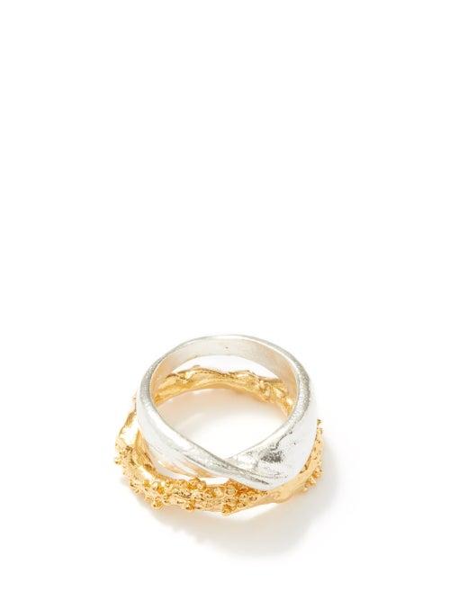 Alighieri - The Infernal Rocks 24kt Gold-plated Rings - Womens - Silver Gold