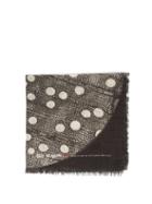 Matchesfashion.com Title Of Work - Bead Embellished Cotton Blend Pocket Square - Mens - Black