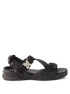 Fendi - Woven-logo Multi Strap Sandals - Mens - Black