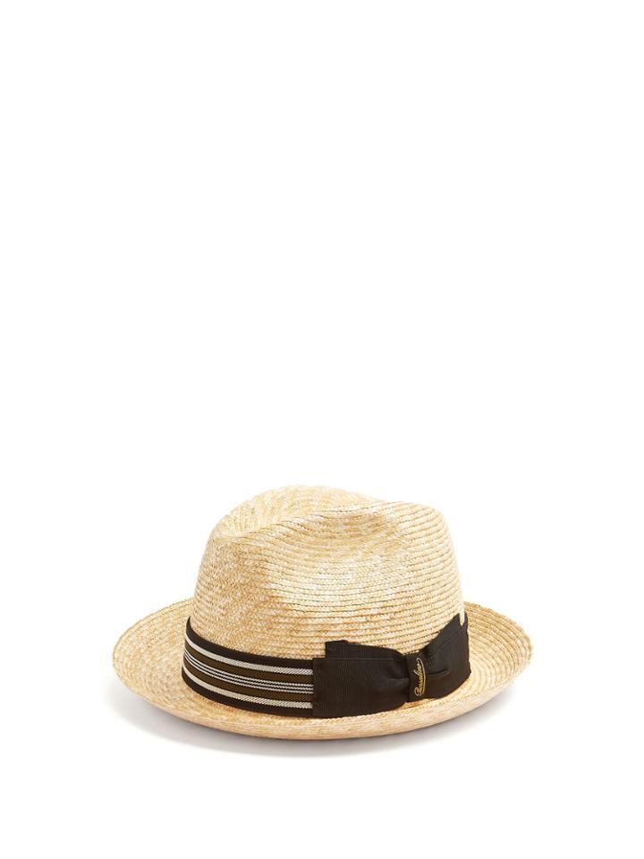 Borsalino Striped Band Panama Hat