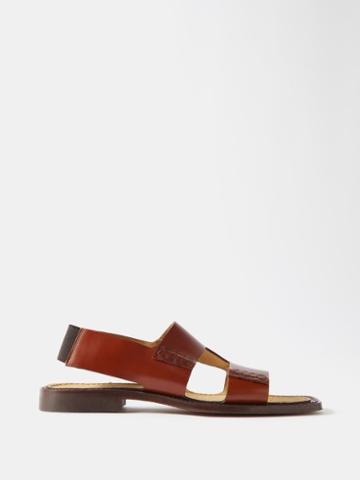 Hereu - Llaut Cutout Leather Sandals - Womens - Brown