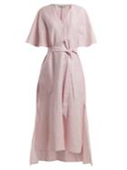 Palmer/harding Striped Linen And Cotton-blend Dress