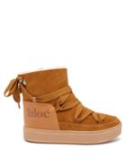 See By Chlo - Charlee Shearling-lined Suede Snow Boots - Womens - Tan