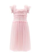 Ladies Rtw Molly Goddard - Jimmy Gathered Tulle Midi Dress - Womens - Pink