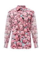 Matchesfashion.com Comme Des Garons Shirt - X Yue Minjun Printed Cotton-poplin Shirt - Mens - Pink Multi