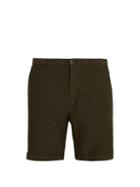 Matchesfashion.com 120% Lino - Straight Leg Linen Shorts - Mens - Khaki
