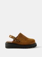 Toga Virilis - Concho-embellished Suede Mules - Mens - Khaki