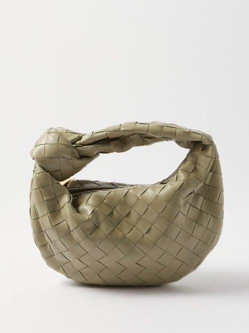 Bottega Veneta - Jodie Mini Intrecciato-leather Bag - Womens - Khaki