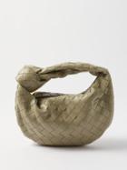 Bottega Veneta - Jodie Mini Intrecciato-leather Bag - Womens - Khaki