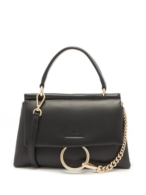 Chlo - Faye Mini Leather Cross-body Bag - Womens - Black