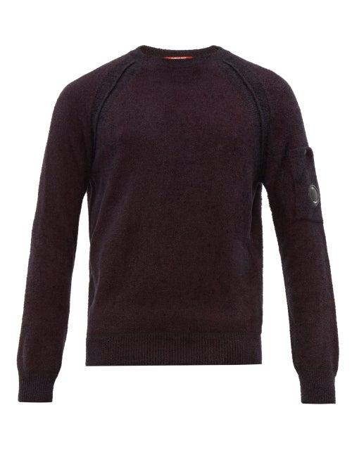 Matchesfashion.com C.p. Company - Lens Embellished Technical Fleece Sweatshirt - Mens - Dark Brown