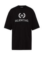 Matchesfashion.com Balenciaga - Bb Printed Cotton T Shirt - Mens - Black