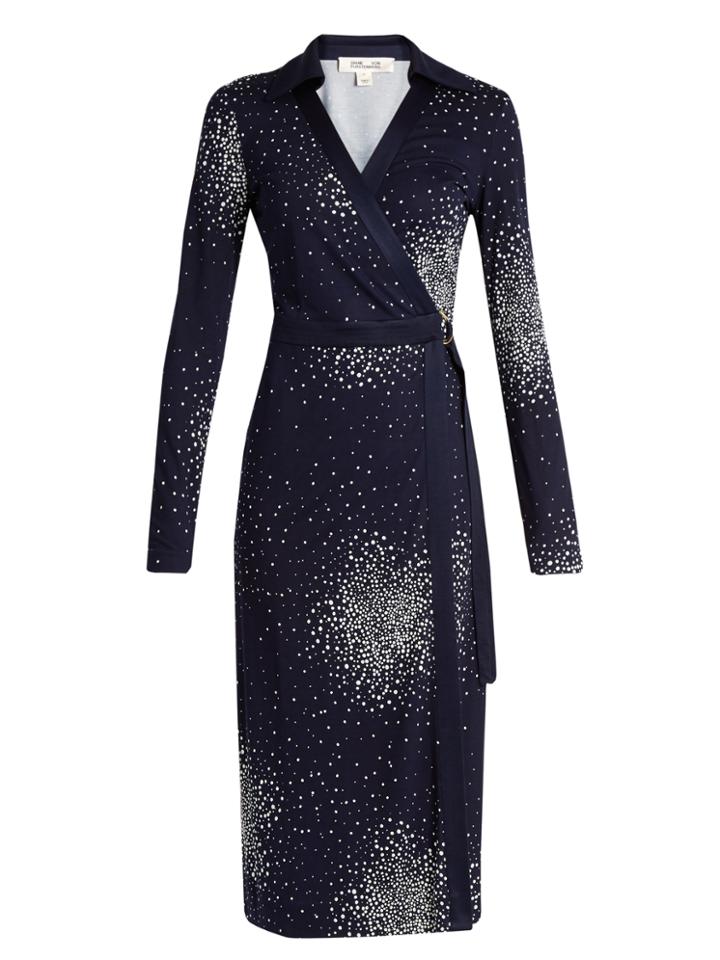 Diane Von Furstenberg Dot-print Silk-jersey Dress