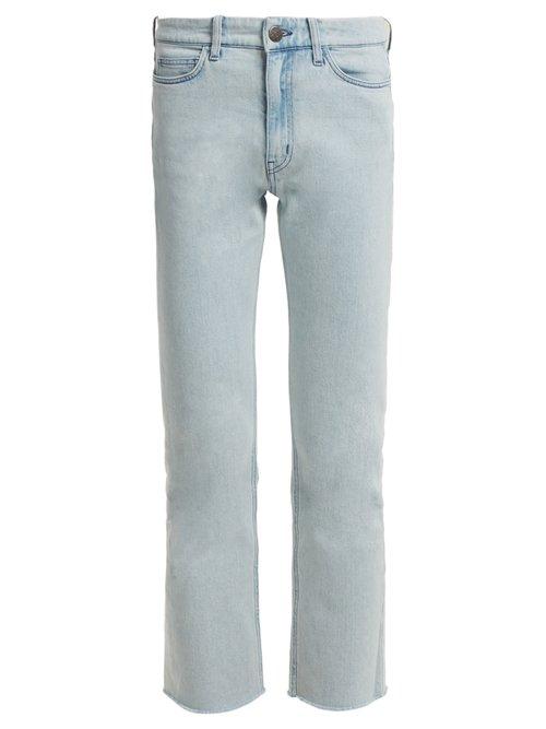 Matchesfashion.com M.i.h Jeans - Niki High Rise Slim Leg Cropped Jeans - Womens - Light Blue