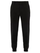 Matchesfashion.com Alexander Mcqueen - Hybrid Panelled Cuff Wool Twill Trousers - Mens - Black