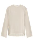 Matchesfashion.com Raey - Split Side Silk Crepe Blouse - Womens - Ivory
