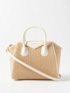 Givenchy - Antigona Small Raffia And Leather Bag - Womens - Beige