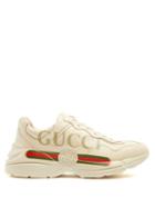 Matchesfashion.com Gucci - Rhyton Logo Print Low Top Leather Trainers - Mens - White Multi