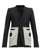 Matchesfashion.com Rick Owens - Pocket Detail Canvas Blazer - Mens - Black White