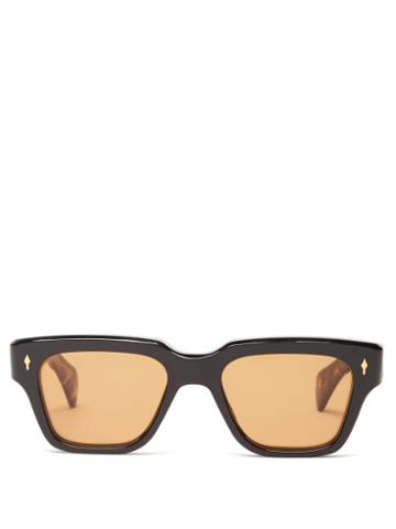 Matchesfashion.com Jacques Marie Mage - Fellini Square Acetate Sunglasses - Mens - Black