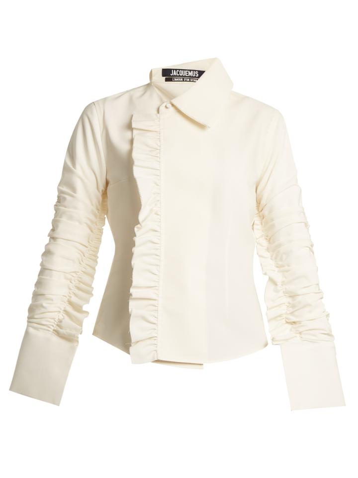 Jacquemus Ruffle-trimmed Stretch-woven Shirt