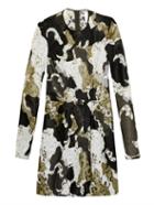 Danielle Romeril Camouflage-effect Appliqu And Lace Dress