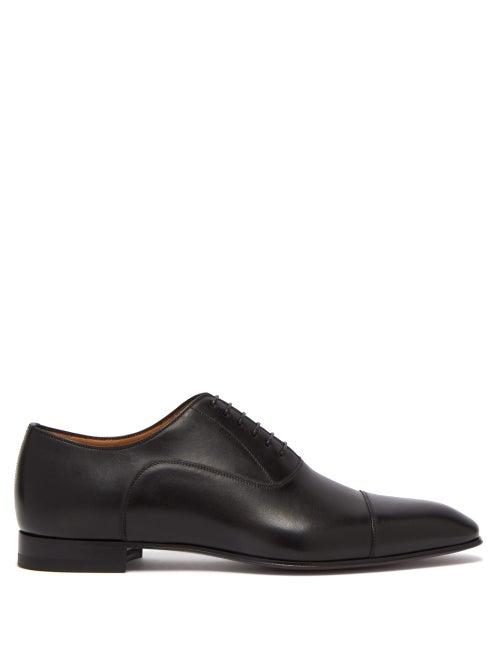 Mens Shoes Christian Louboutin - Greggo Leather Oxford Shoes - Mens - Black
