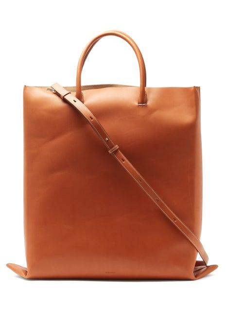 Matchesfashion.com Jil Sander - Foldable Leather Tote Bag - Mens - Brown