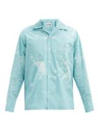 Matchesfashion.com Noma T.d. - Wax-dyed Cotton Shirt - Mens - Light Blue