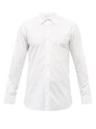 Alexander Mcqueen - Graffiti Logo-print Cotton-poplin Shirt - Mens - White