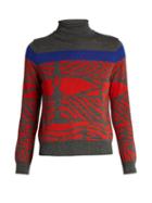 Kolor Zebra-intarsia Wool Sweater