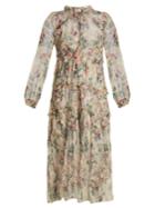 Zimmermann Jasper Floral-print Silk-chiffon Dress